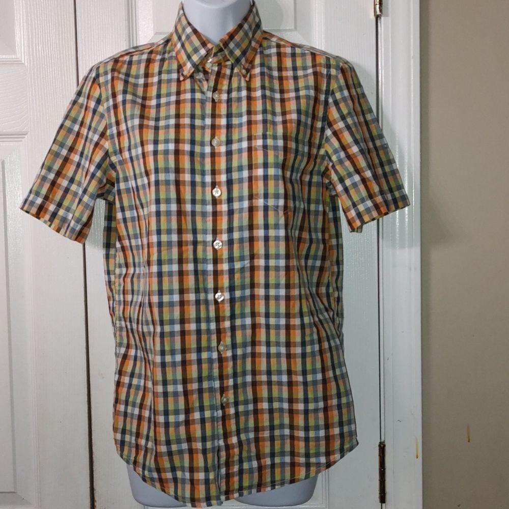 GAP factory classic fit multicolor button down  plaid  shirt   Sz XS